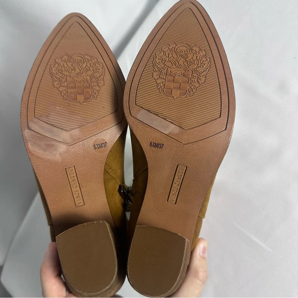 Vince Camuto Grasem Vintage Brown Pointed Toe Western Ankle Boots Women’s US 6.5